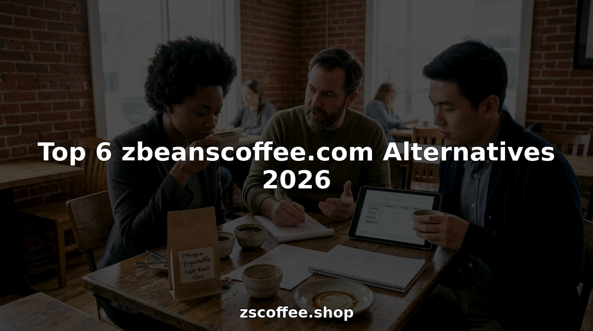 Professionals comparing coffee samples in café