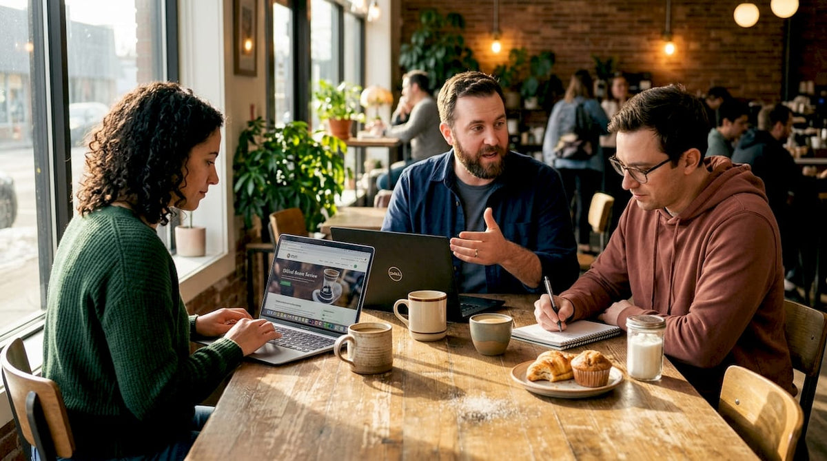 Coffee lovers casually compare online coffee services