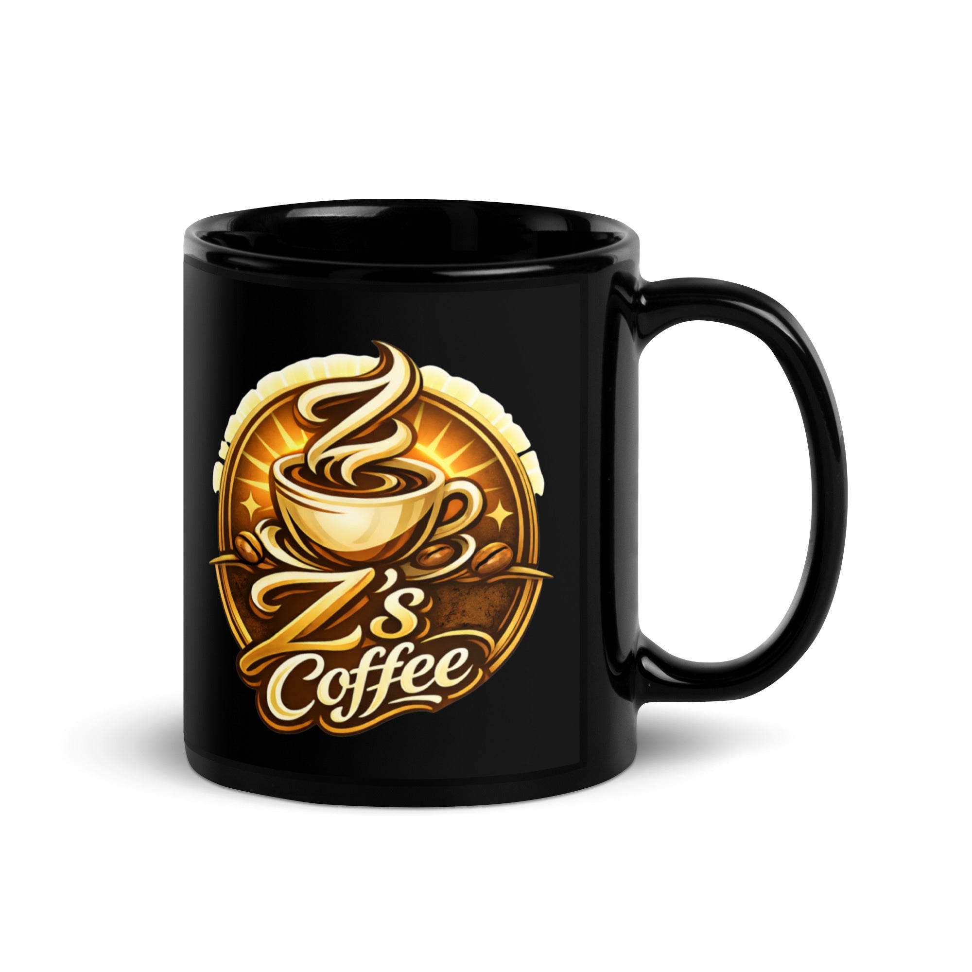 Black Glossy Mug - Z's Coffee - 9517476_9323 - Product mockup
