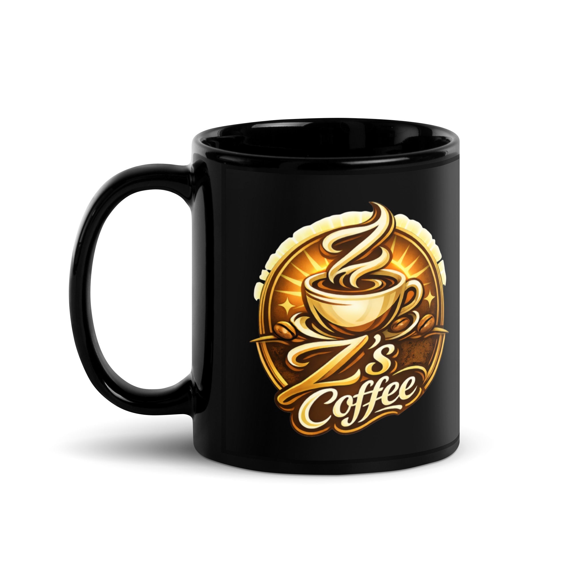 Black Glossy Mug - Z's Coffee - 9517476_9324 - Product mockup