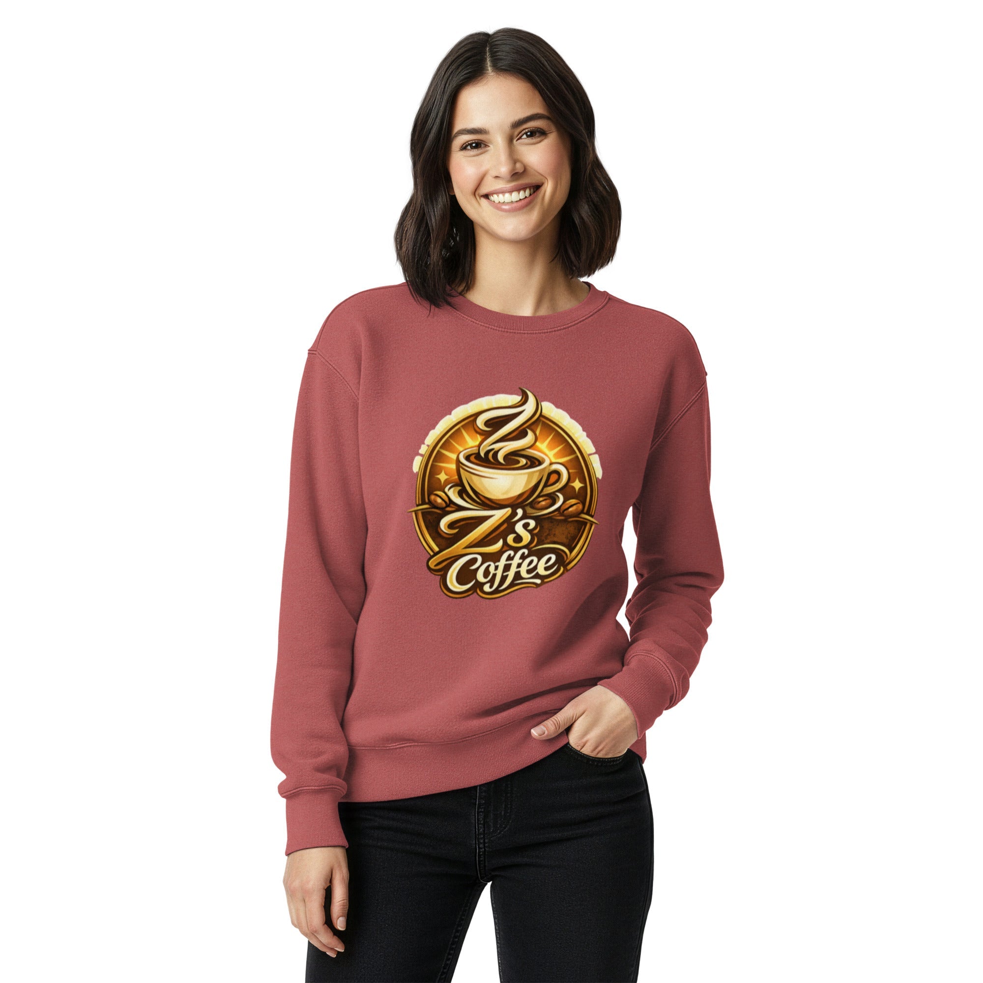 Garment - dyed Sweatshirt - Z's Coffee - 4007102_21944 - Product mockup