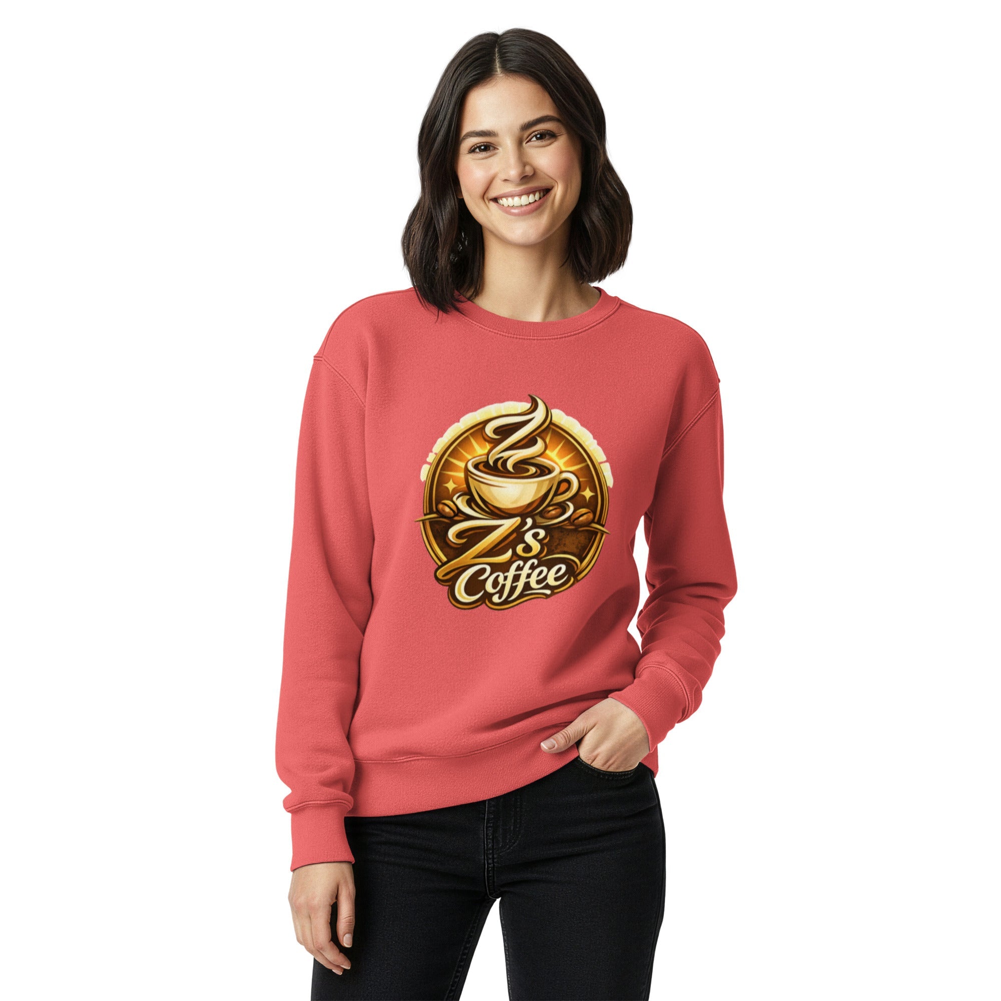 Garment - dyed Sweatshirt - Z's Coffee - 4007102_22004 - Product mockup
