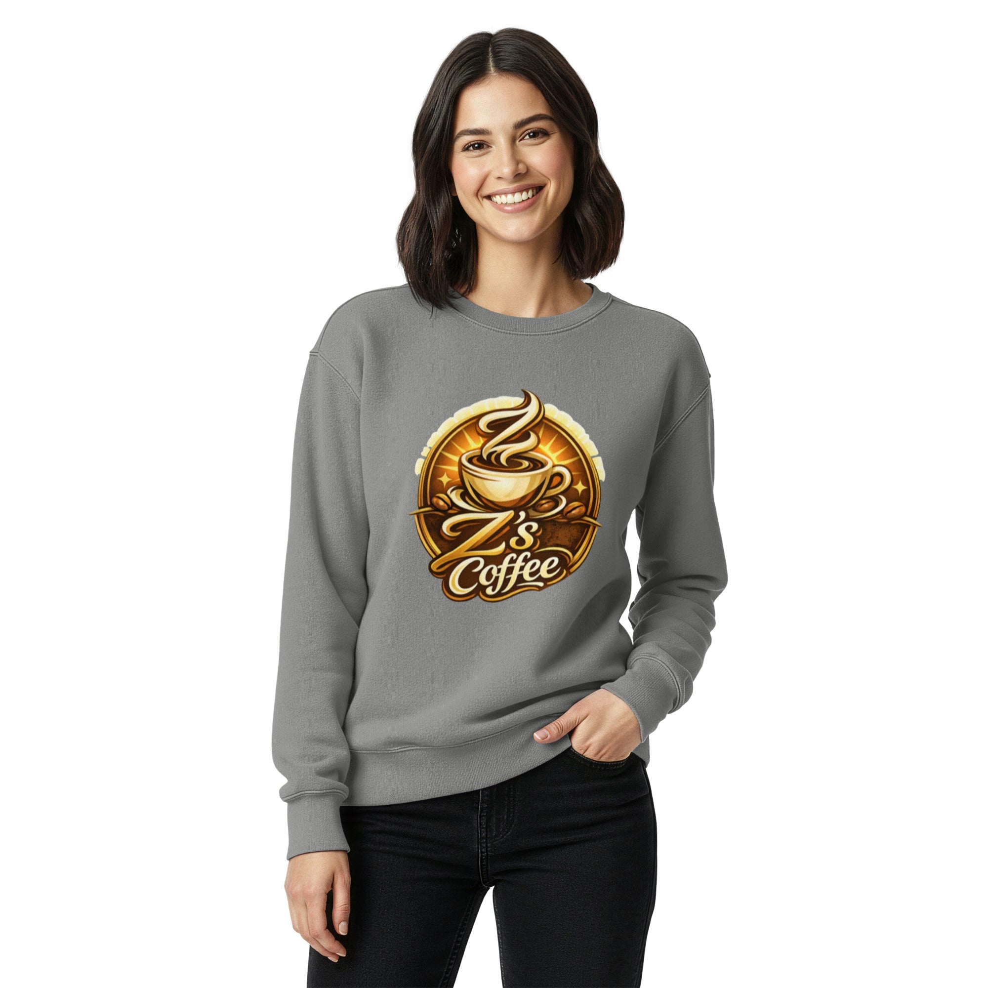 Garment - dyed Sweatshirt - Z's Coffee - 4007102_21962 - Product mockup