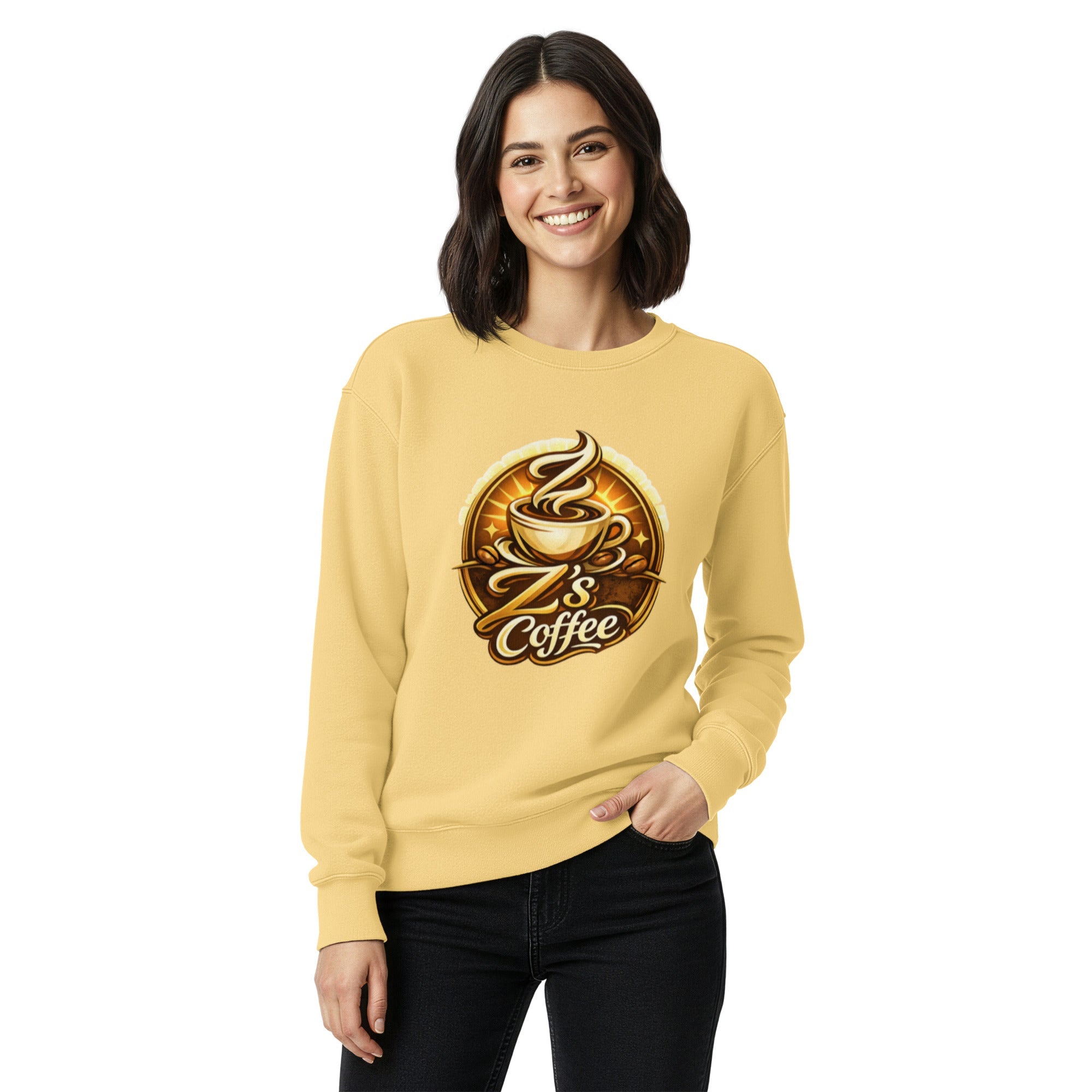 Garment - dyed Sweatshirt - Z's Coffee - 4007102_21938 - Product mockup