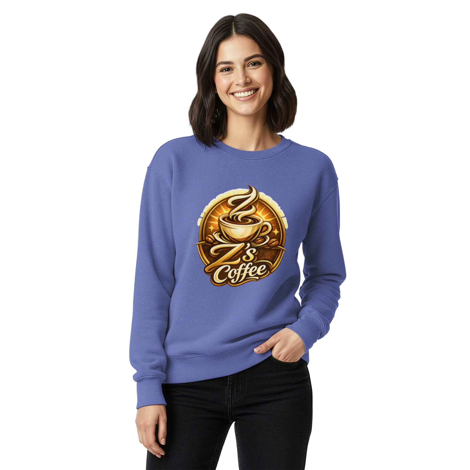 Garment - dyed Sweatshirt - Z's Coffee - 4007102_21956 - Product mockup