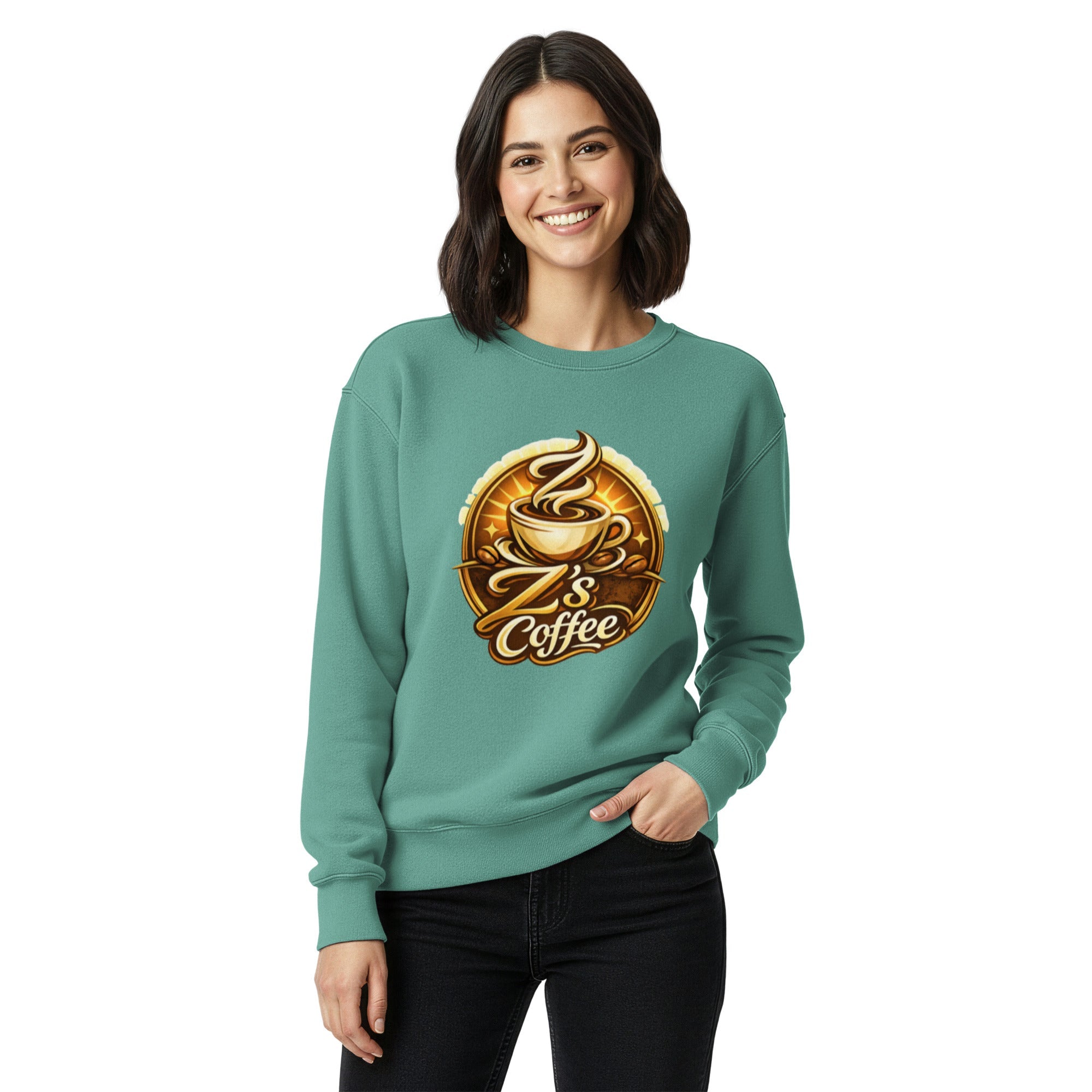 Garment - dyed Sweatshirt - Z's Coffee - 4007102_21986 - Product mockup