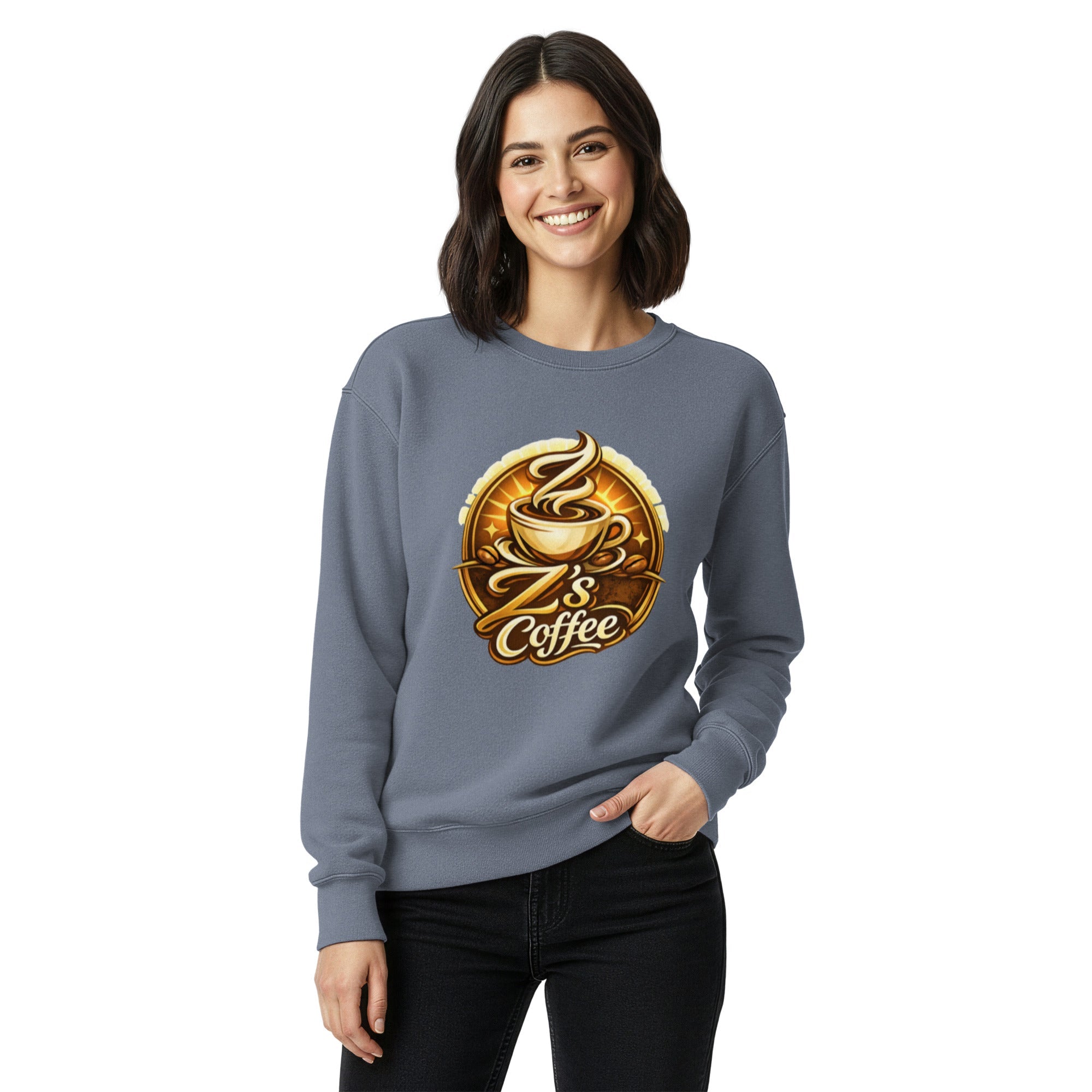 Garment - dyed Sweatshirt - Z's Coffee - 4007102_21926 - Product mockup