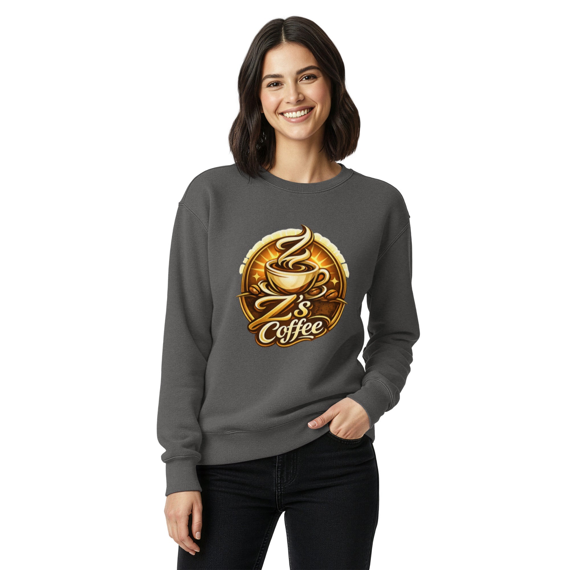 Garment - dyed Sweatshirt - Z's Coffee - 4007102_21980 - Product mockup